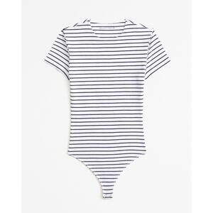 Abercrombie & Fitch Cotton-Blend Seamless Fabric Tee Bodysuit - Xs